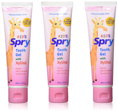 Spry Natural Xylitol Toothpaste Bubble Gum 2oz, 3 Pack – Bottle 1