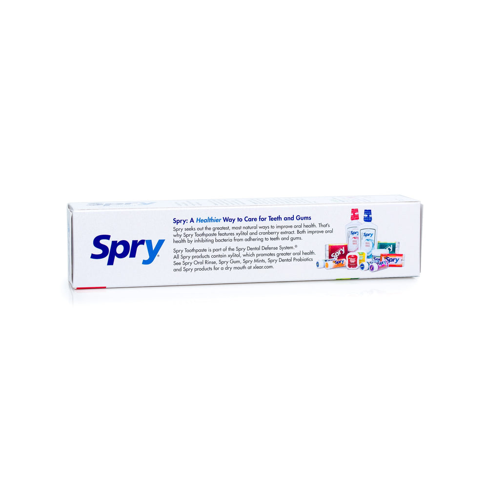 Packaging of Spry Spearmint Toothpaste 5oz