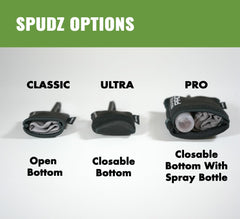 Neoprene travel sleeve protecting SPUDZ cloth from dust