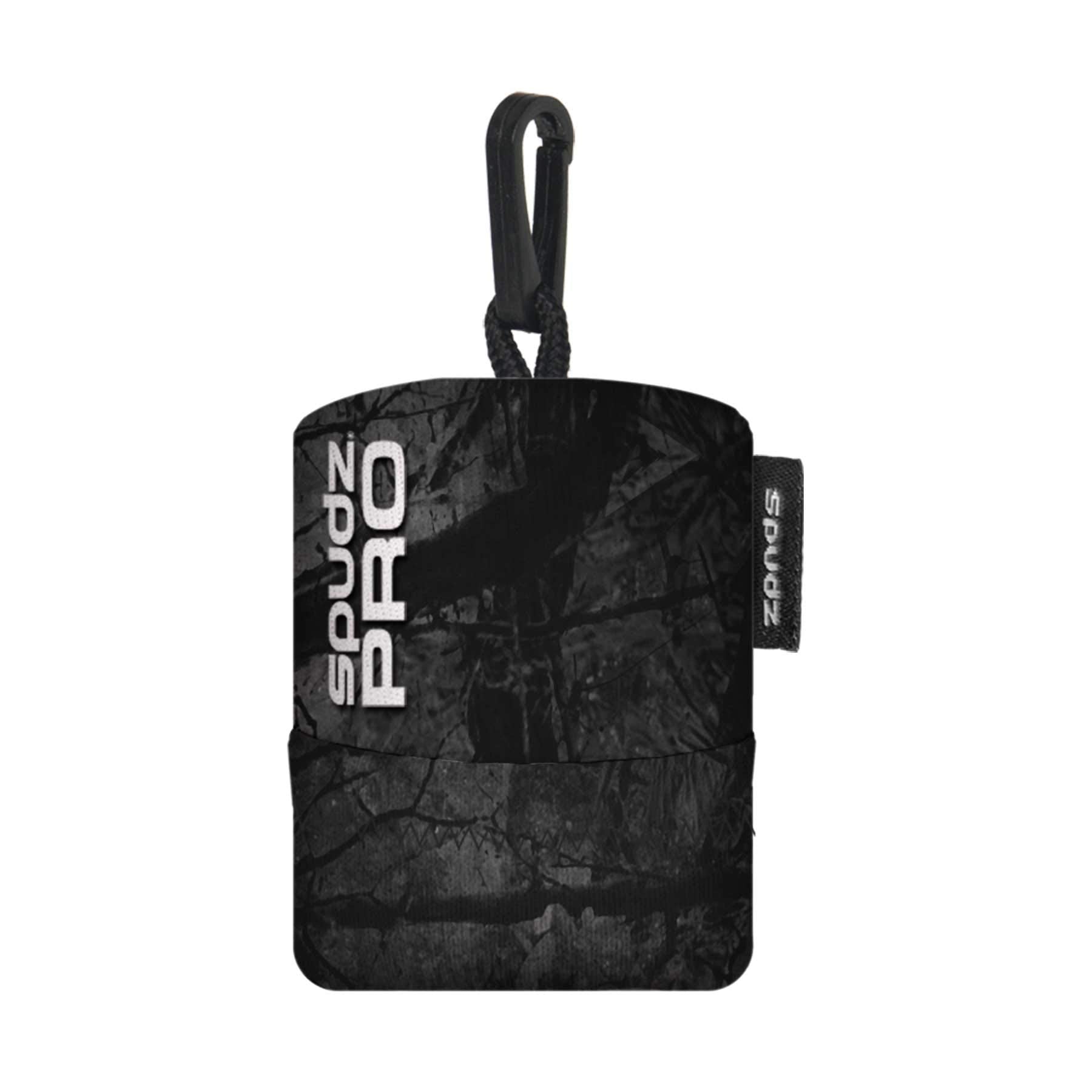 Spudz Pro 10x10 microfiber cloth attached to a neoprene pouch