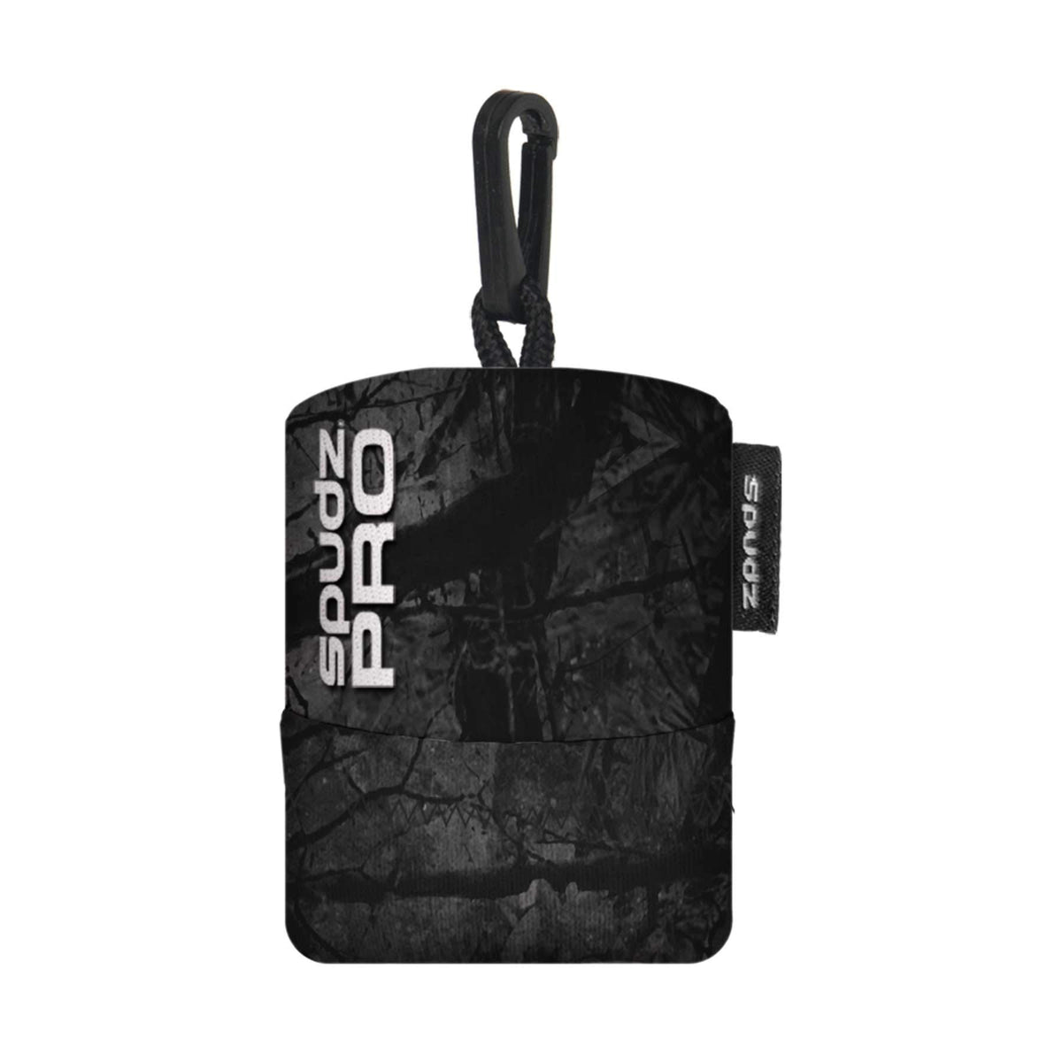Spudz Pro 10x10 microfiber cloth attached to a neoprene pouch