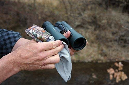 Premium microfiber cloth secured inside the pouch with a clip