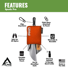 Weatherproof flip pouch on SPUDZ Pro
