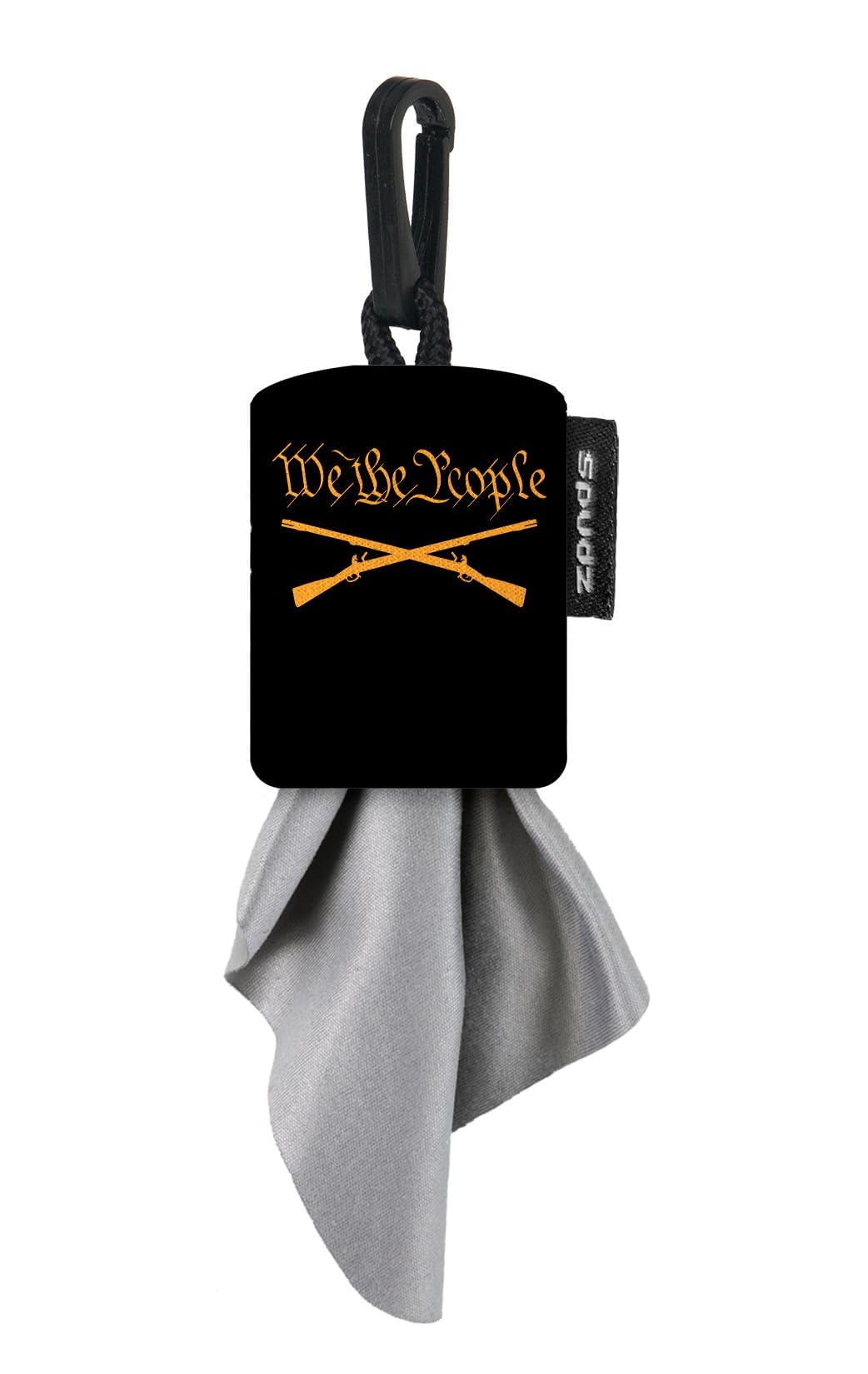 SPUDZ Ultra microfiber cloth attached to a closable neoprene pouch