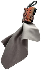 SPUDZ Ultra microfiber lens cleaner 6x6 inch attached to closable neoprene pouch