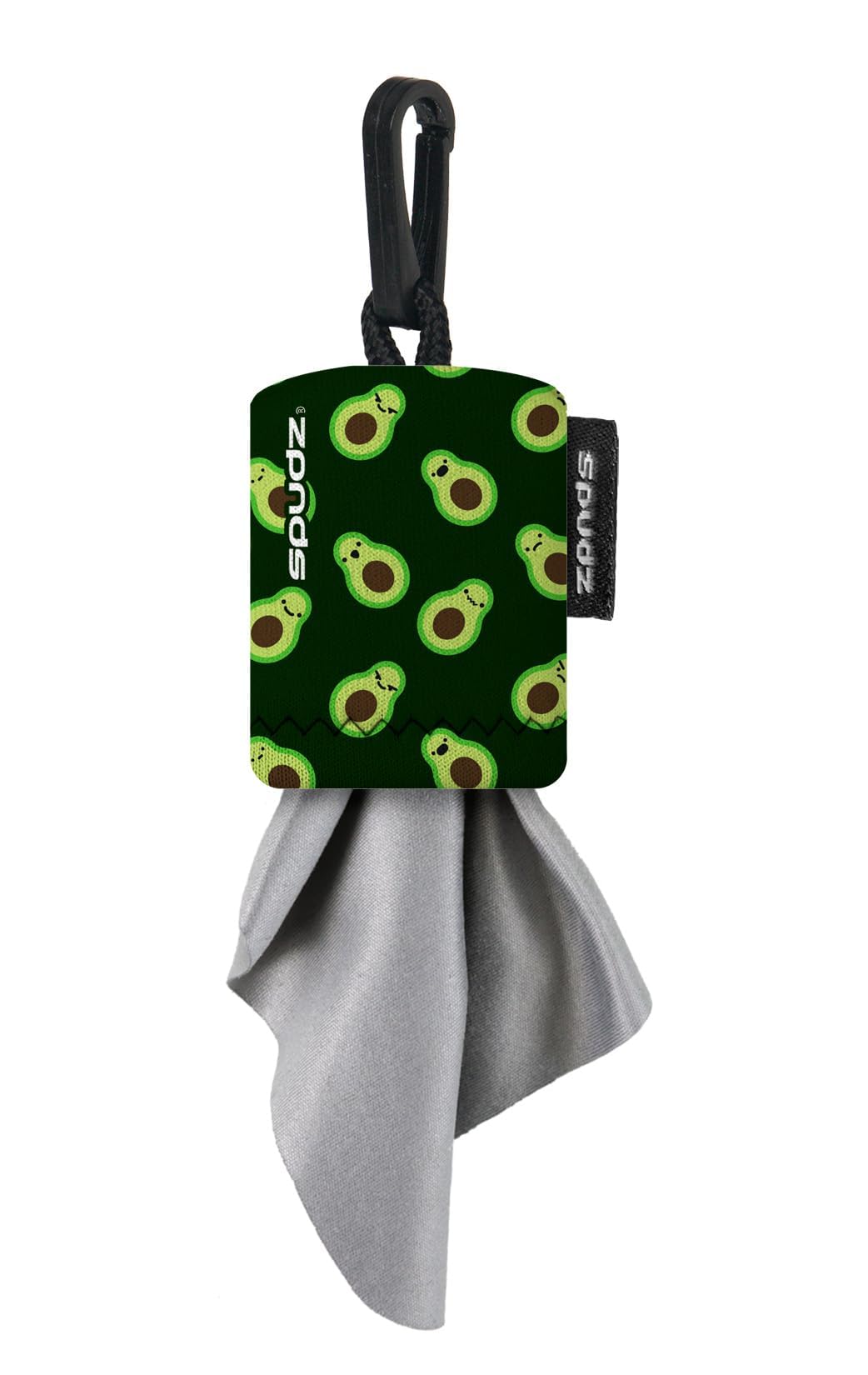 SPUDZ Ultra microfiber cloth attached to closable neoprene pouch