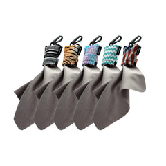 SPUDZ Ultra 6x6 microfiber towel with neoprene pouch – color variety photo 1