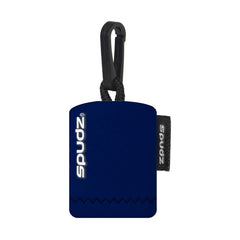 Close-up view showing the attached microfiber cloth inside the pouch