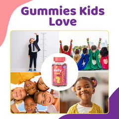 100-count bottle of Squiggles Iron+ Gummies (grape flavor)