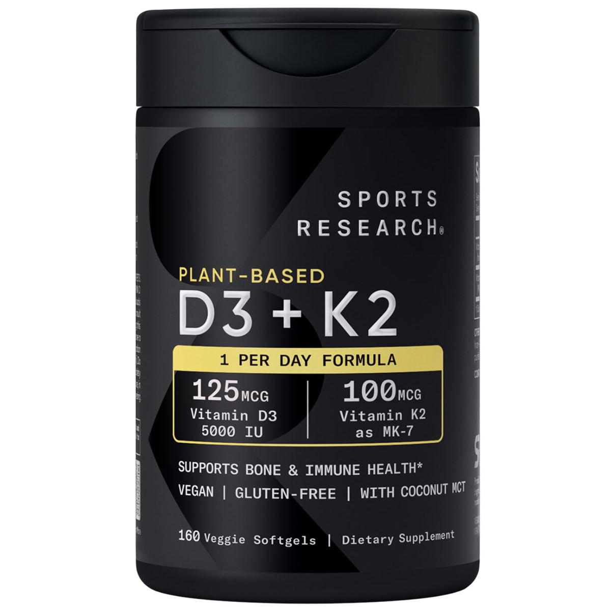 Sports Research D3 + K2 bottle front