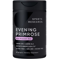 Sports Research Evening Primrose Oil 1300mg softgels bottle front