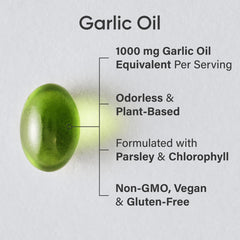 Sports Research Odorless Garlic Oil Pills product label