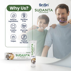 Toothbrush with Sudanta herbal toothpaste for daily care