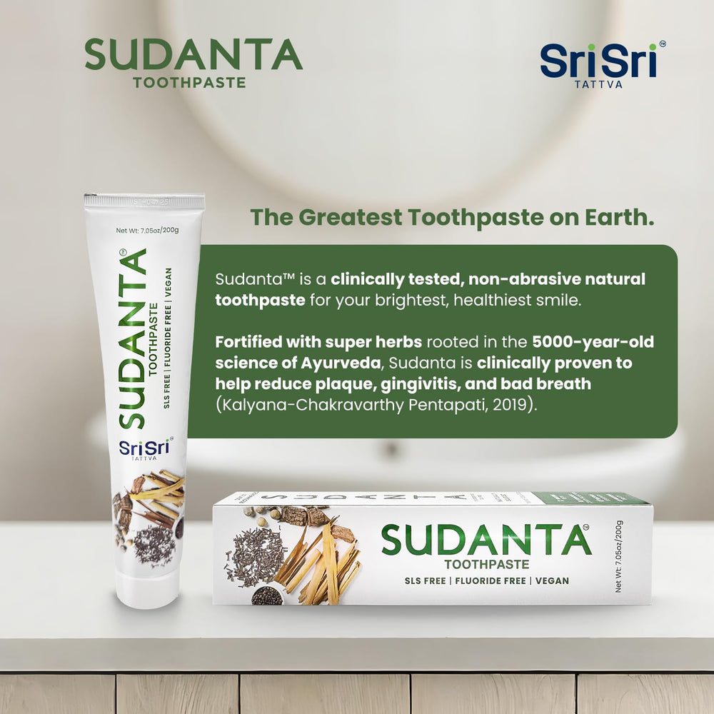 Family-friendly Ayurvedic toothpaste branding for Sudanta