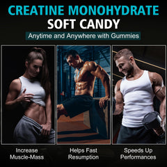 Diagram showing ingredients: Creatine Monohydrate with L-Taurine and B12