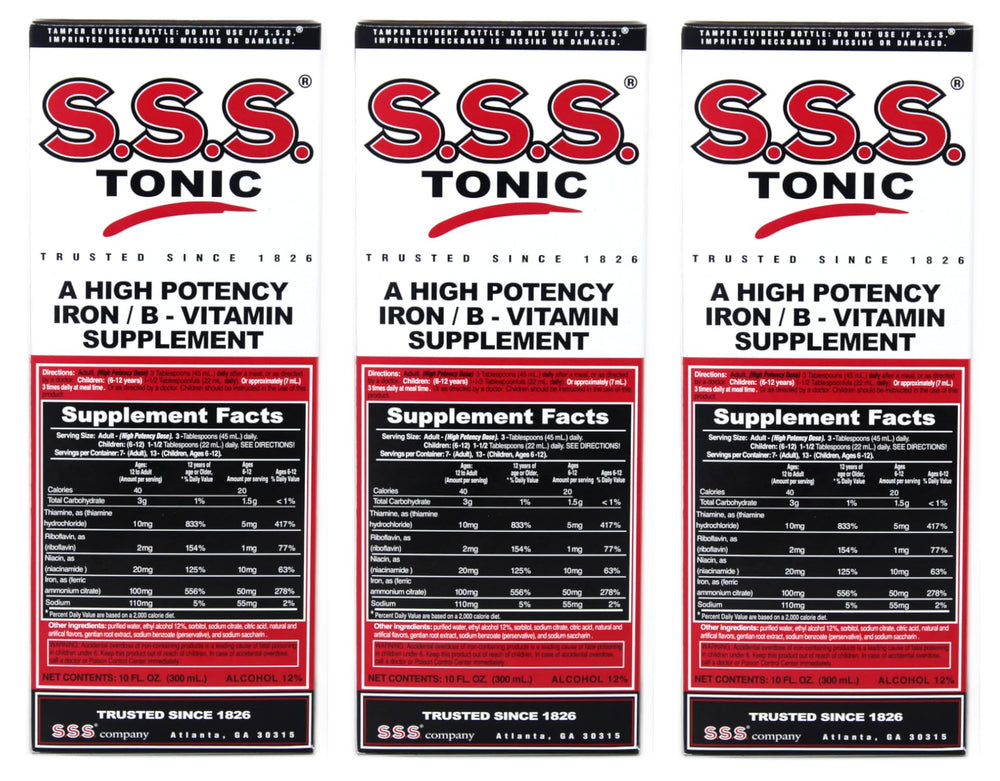 S.S.S. Tonic 10oz bottle – pack of 3