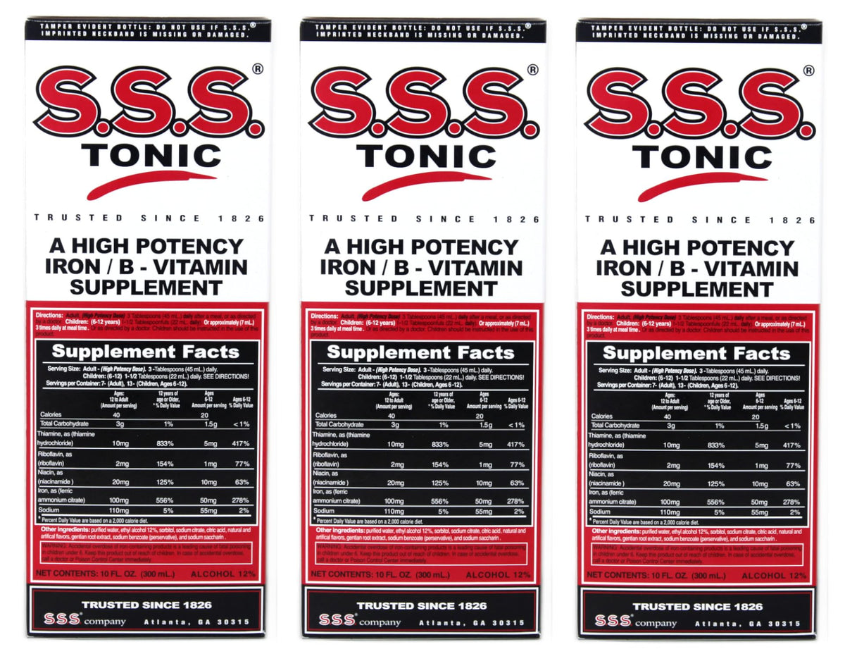 S.S.S. Tonic 10oz bottle – pack of 3