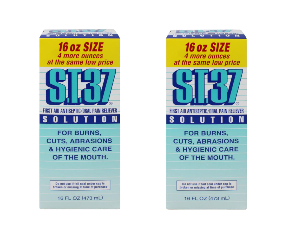 ST 37 First Aid Antiseptic Solution bottle, 16 oz, pack of 2