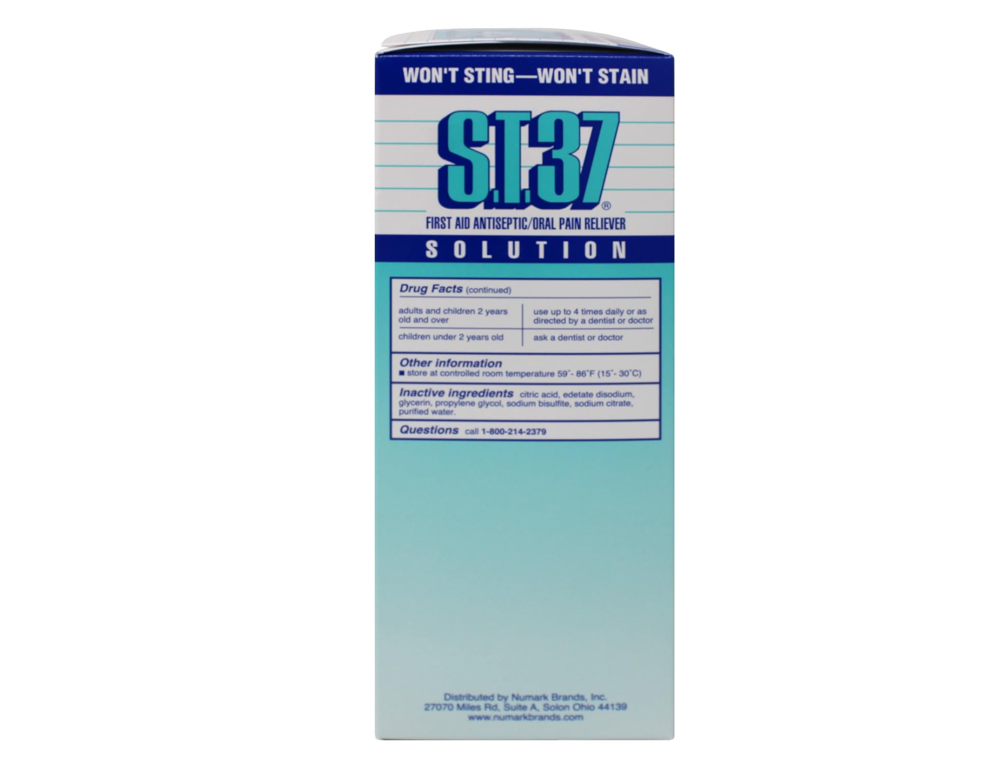 Product image showing ST 37 antiseptic solution beside first aid items