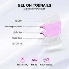 S.T. Friends nail glue supports durable wear with tabs for easy removal