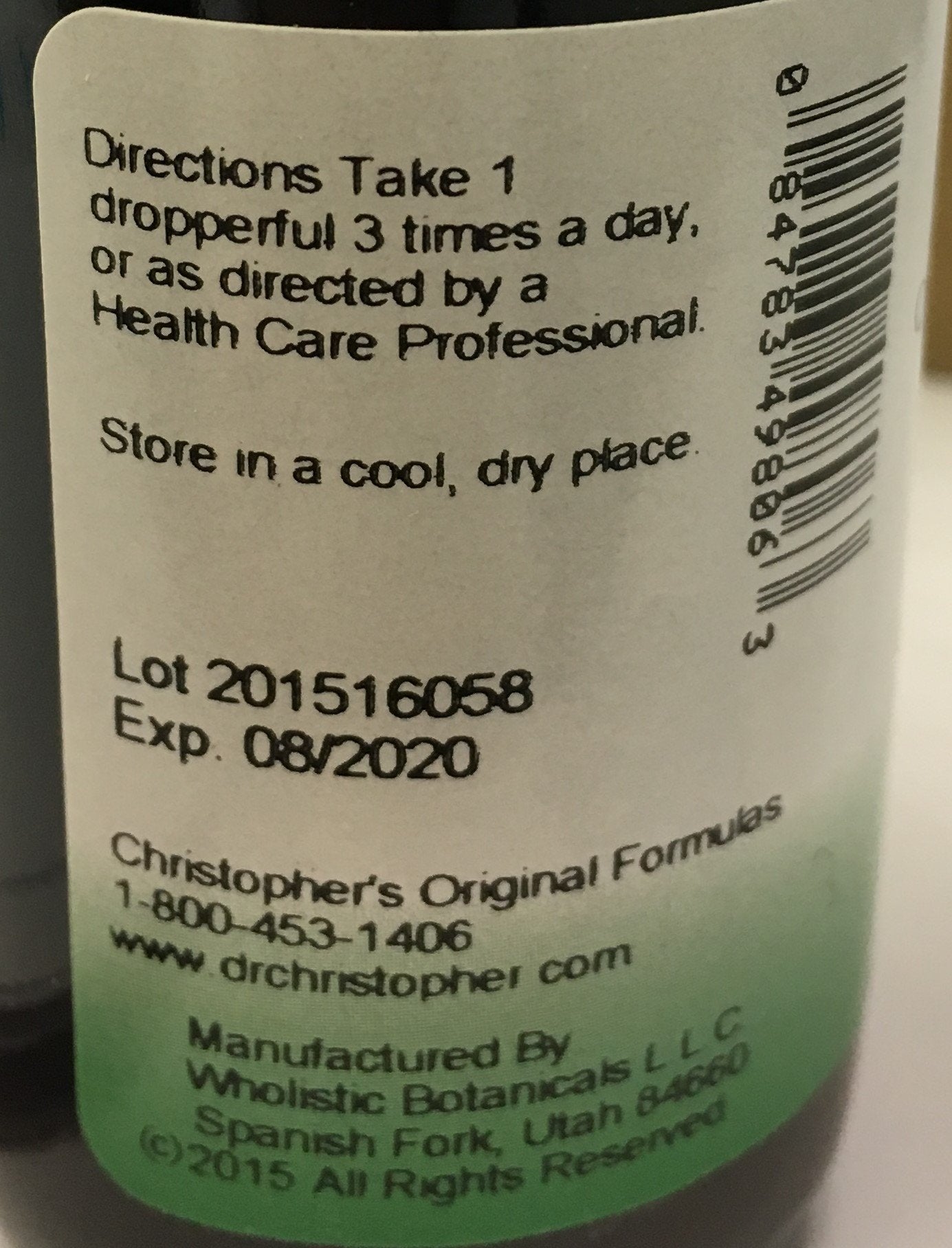 Dr. Christopher's St. John's Wort Glycerite packaging