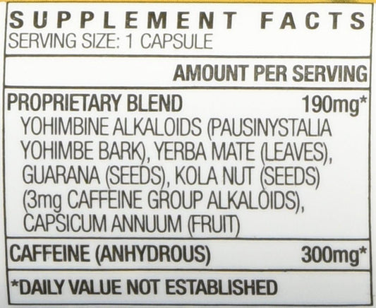 STACKER 2 Yellow Hornet (3) 20-count bottles - label close-up