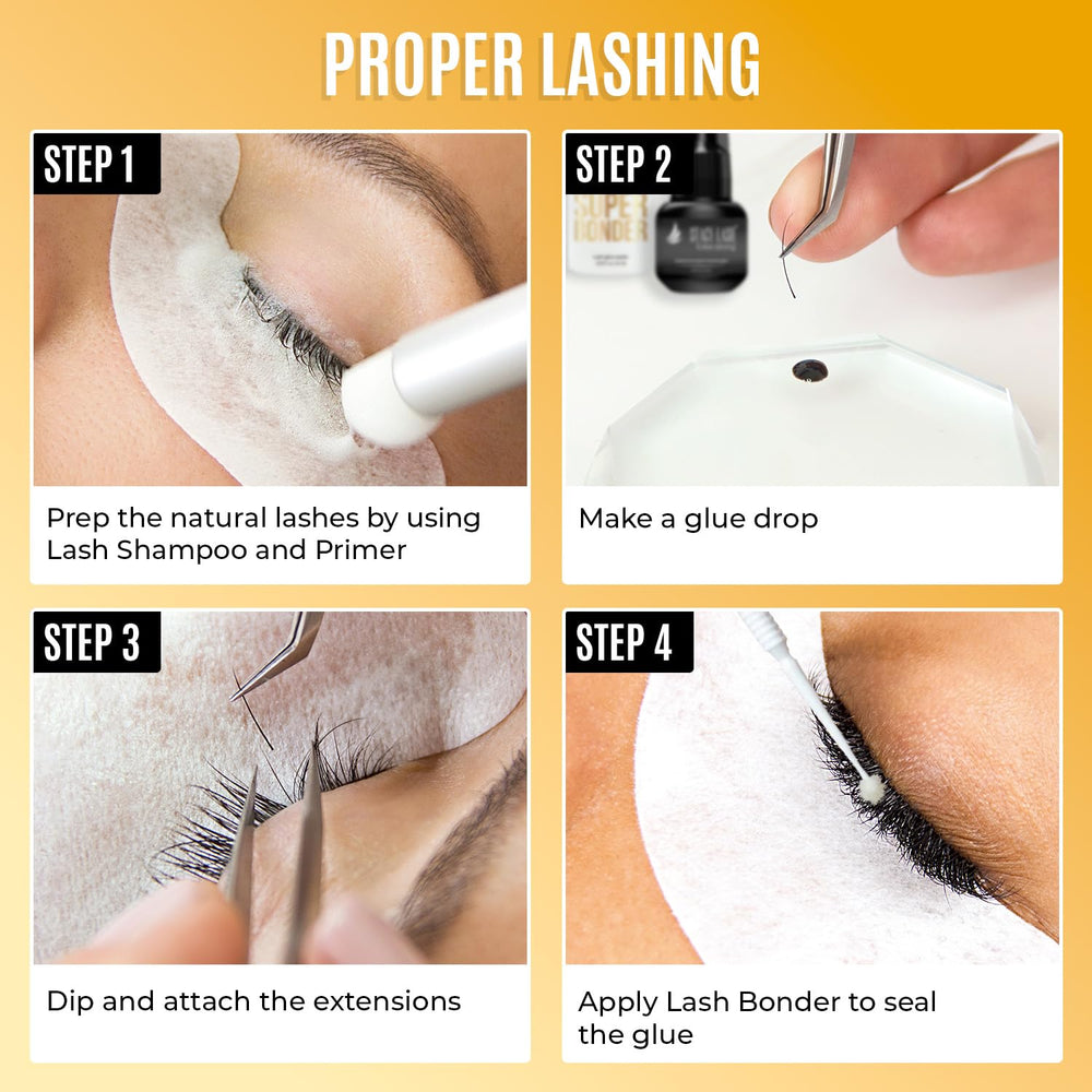 STACY LASH enhanced retention with compatible adhesives for reliable results.