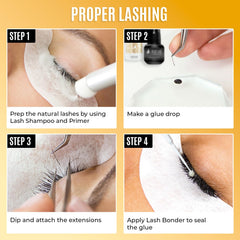 Stacy Lashes varied lengths and curls tray for custom lash design