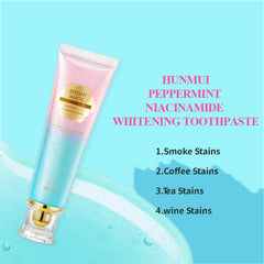 Toothpaste removing surface stains from teeth