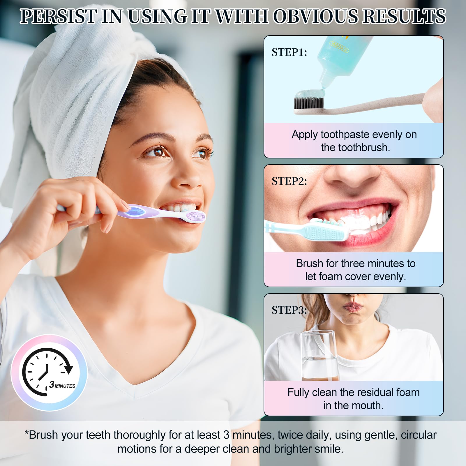 Teeth stain removal effect (smoke, wine, tea, coffee)