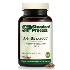 Bottle of Standard Process A-F Betafood gluten-free liver support