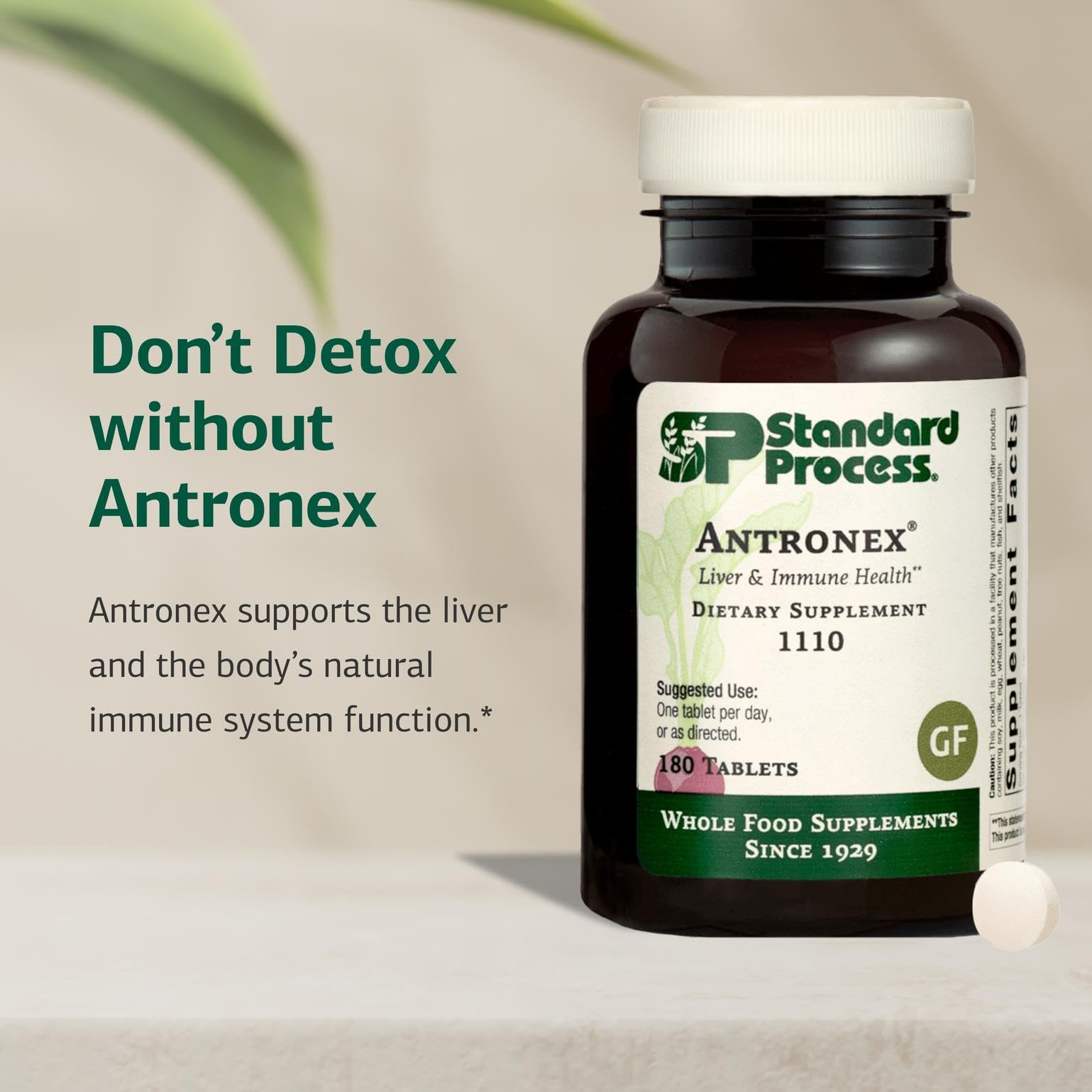 Antronex bottle with label details and dosage information