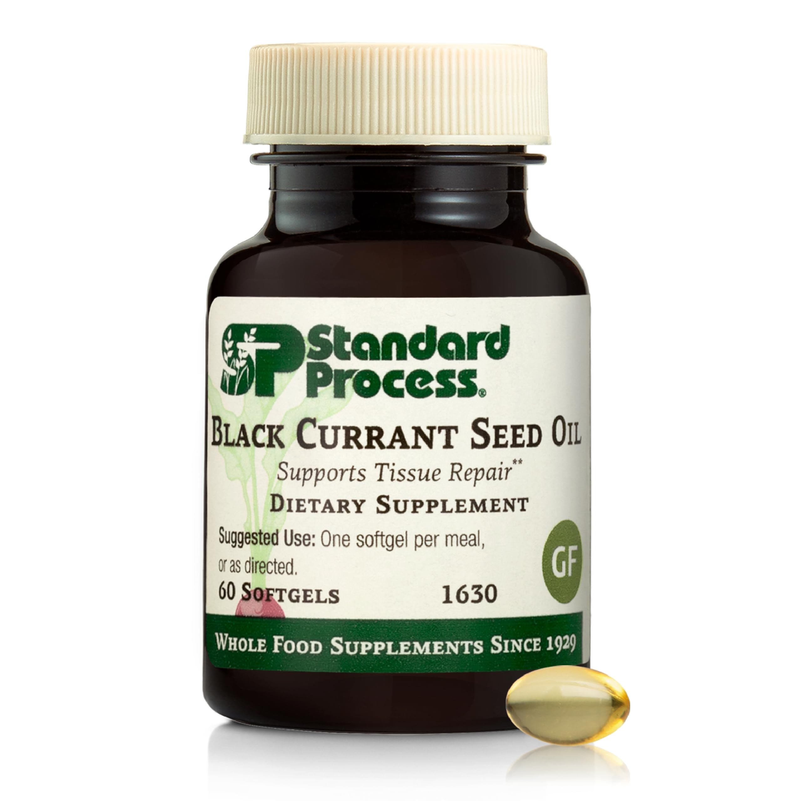Standard Process Black Currant Seed Oil bottle label