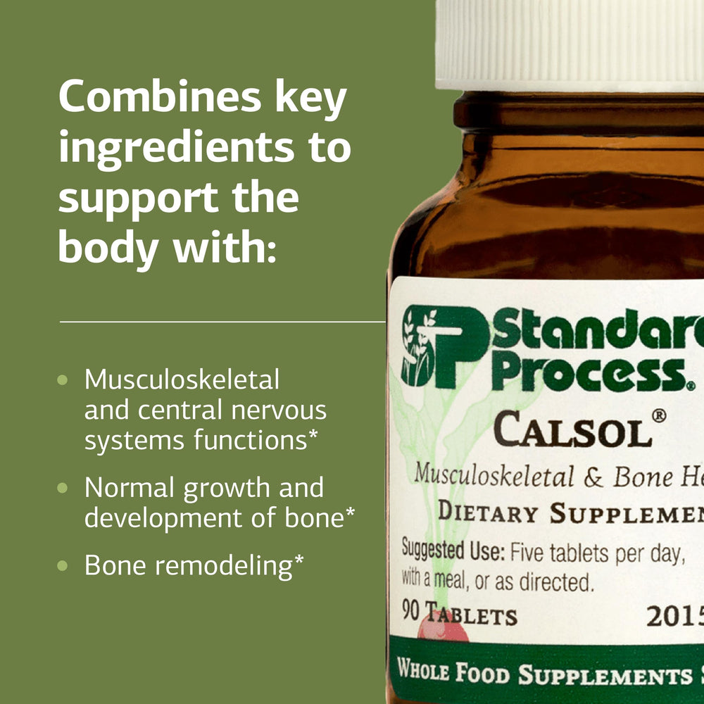 Nervous system and skeleton health concept representing Calsol