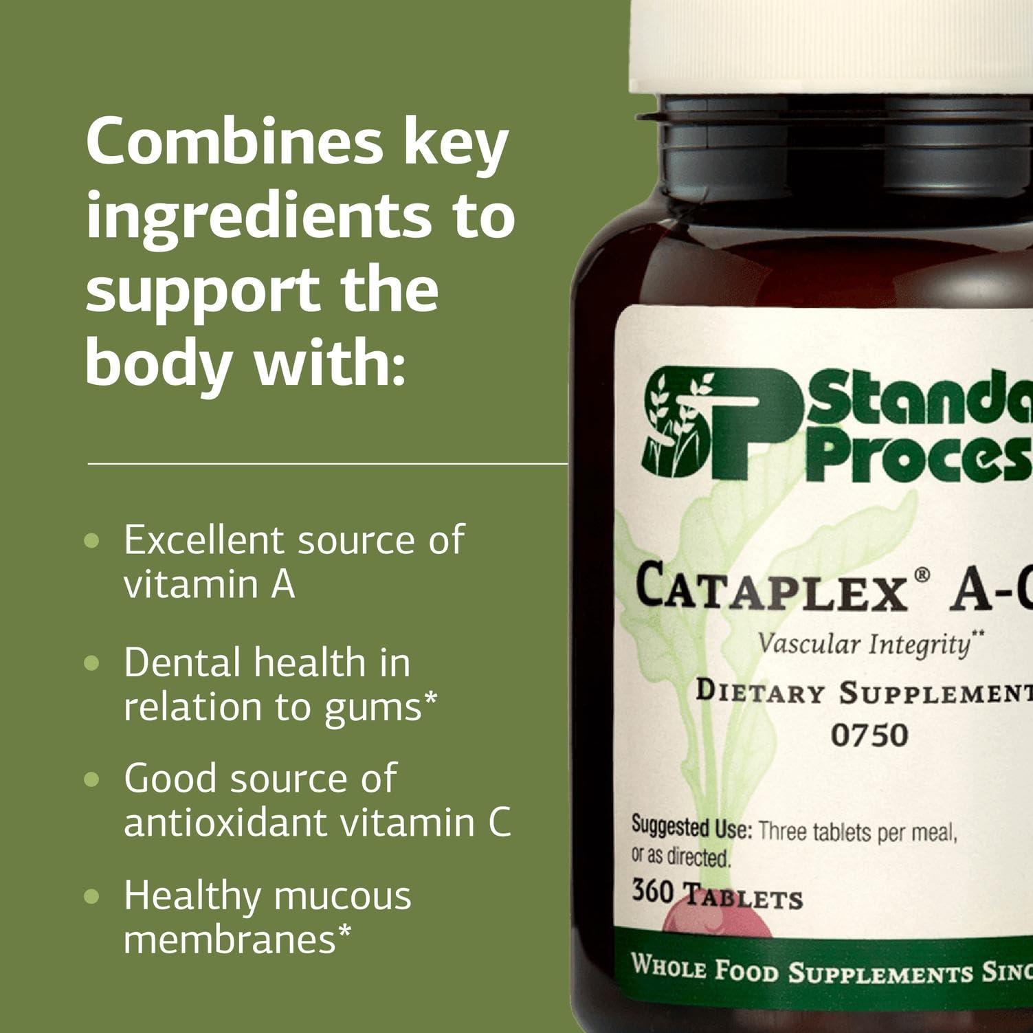 Cataplex A-C-P supports healthy gums and mucous membranes in daily care.