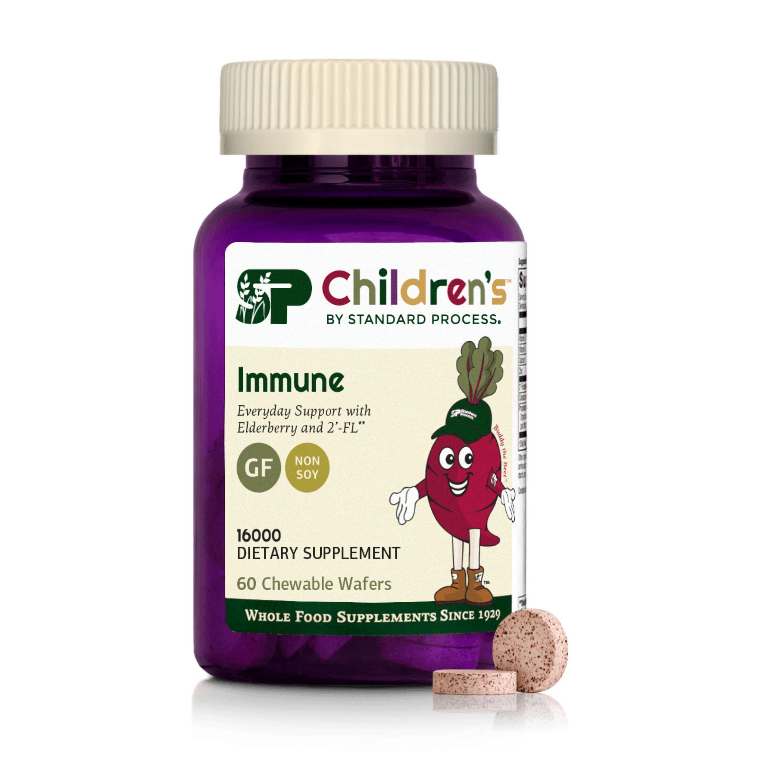 Front packaging of Standard Process Inc. Children's Immune 60 Wafers