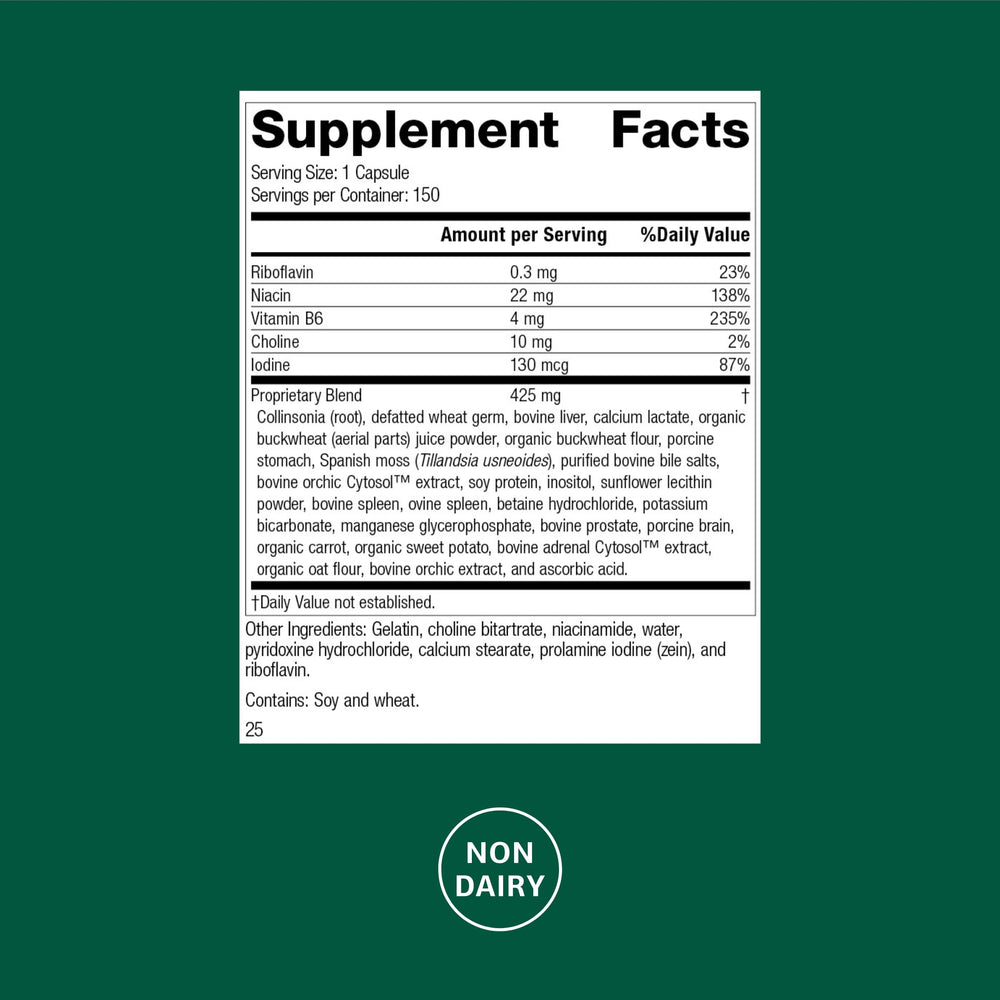 Graphic showing Orchex, Cataplex B2, Cataplex F and other Cholaplex ingredients
