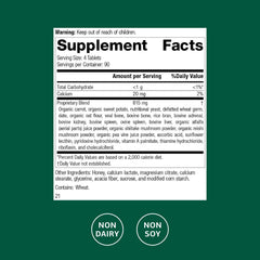Close-up of bovine adrenal, reishi mushroom powder and other ingredients