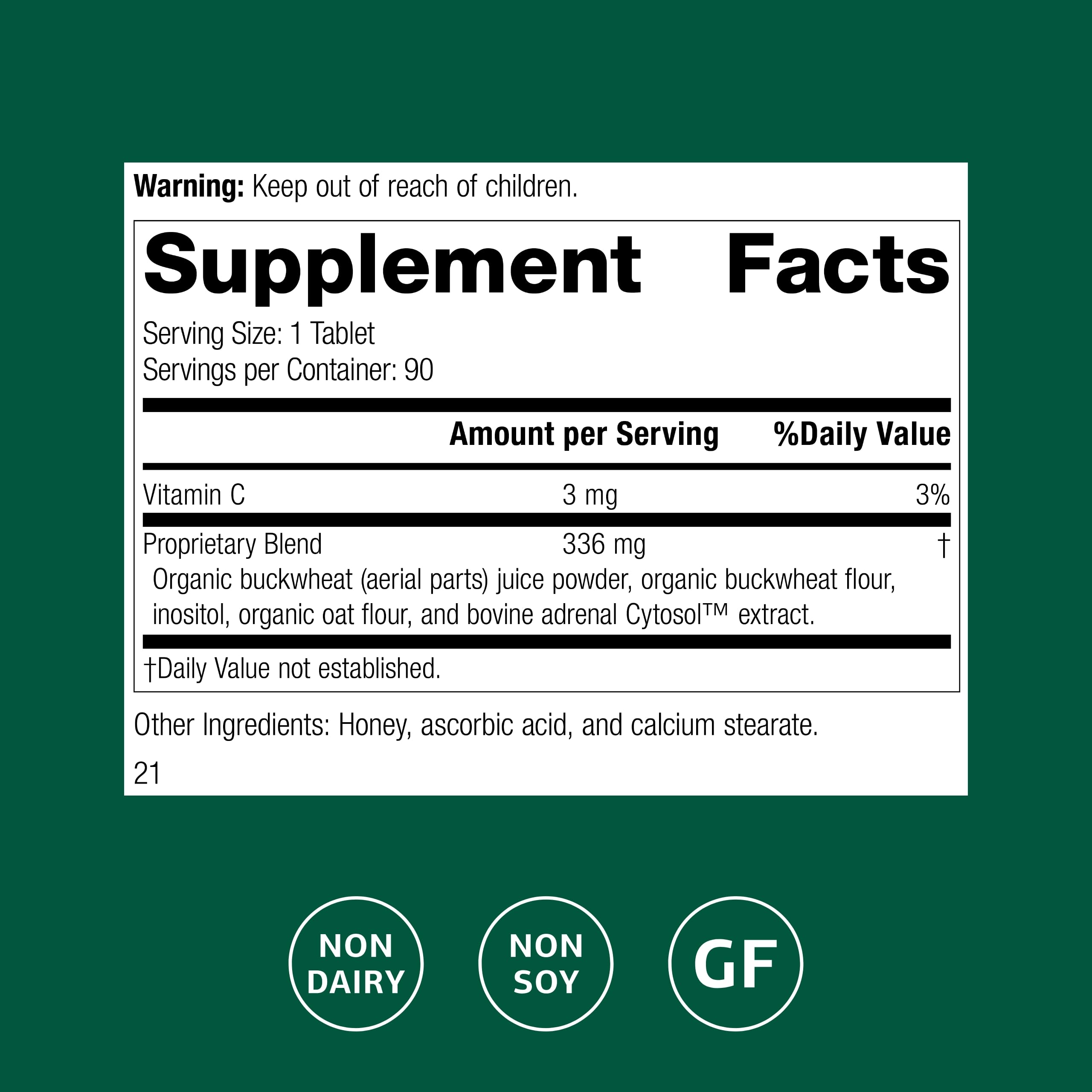 Ingredient highlighting organic buckwheat flour in Cyruta