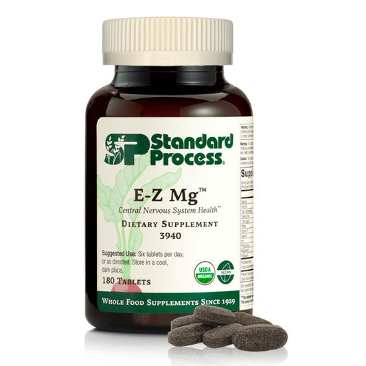 Bottle of Standard Process E-Z Mg with 180 tablets