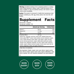 Standard Process Ferrofood capsules closeup highlights non-dairy, non-soy formula for sensitive diets.