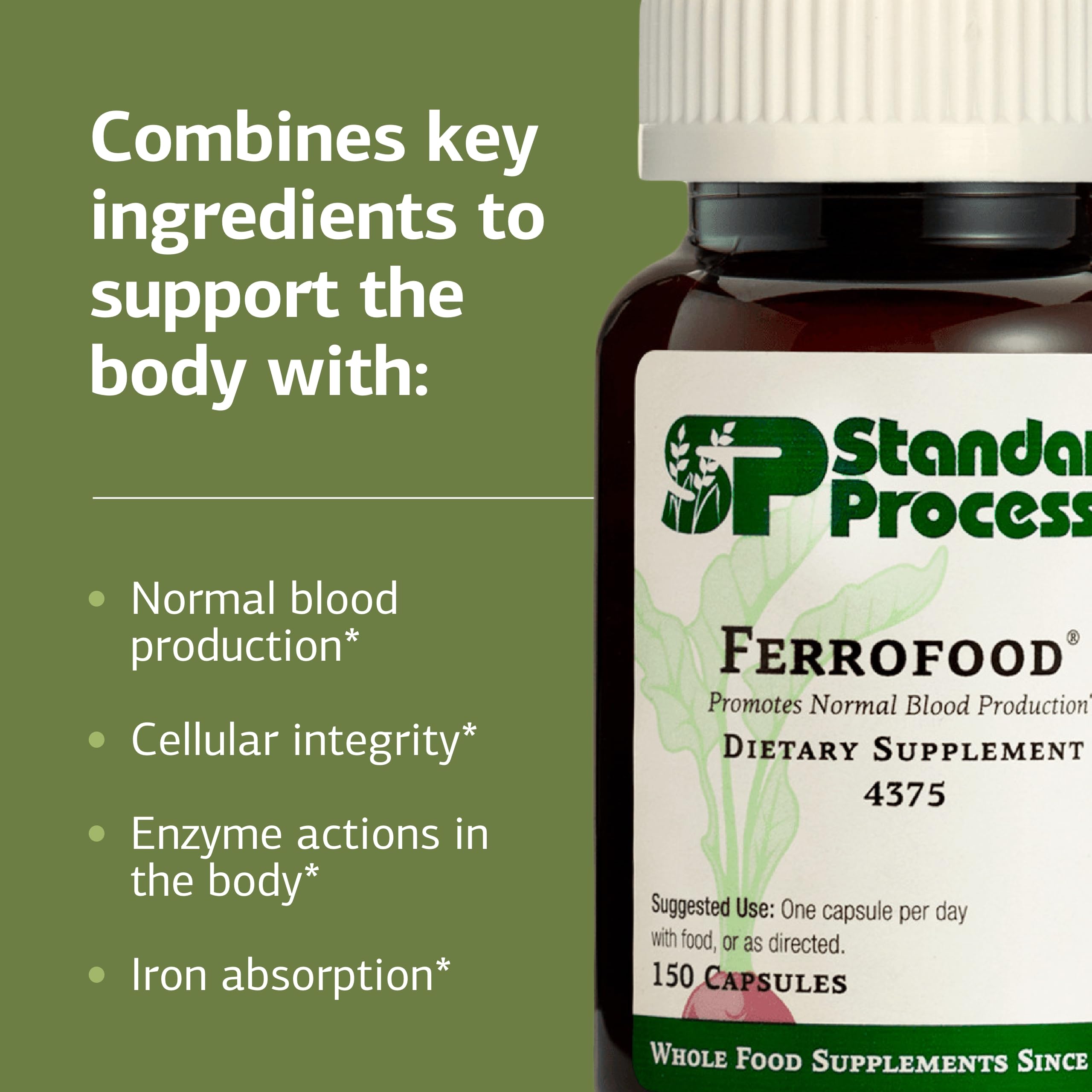 Standard Process Ferrofood serving spoon conveys convenient daily use and dosing.