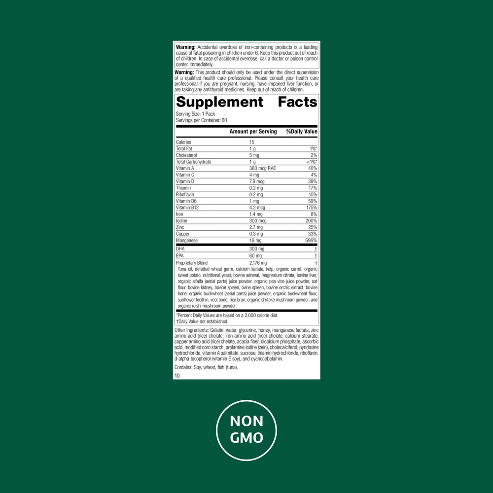 Assorted vitamins and omega-3 capsules from the General Health Pack