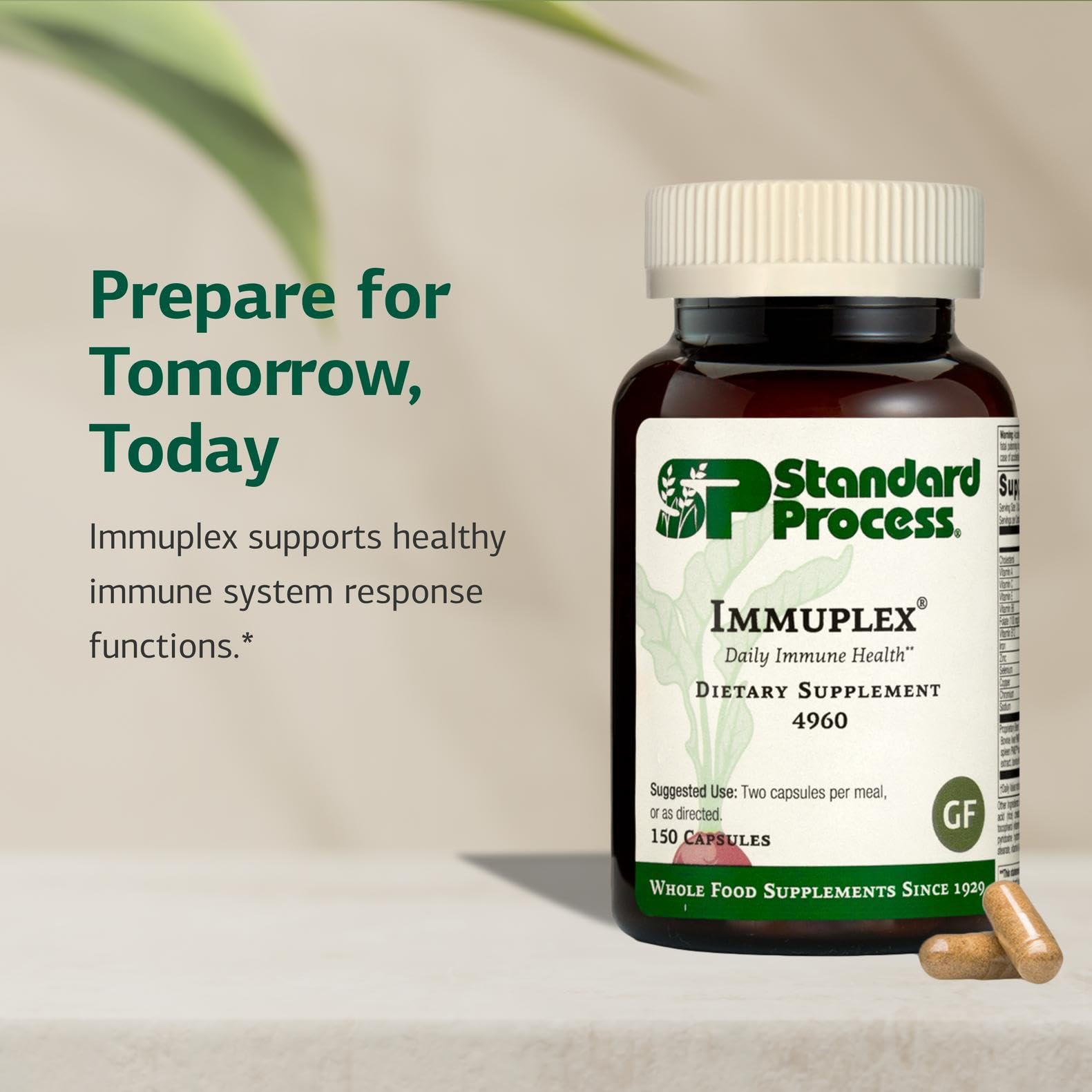 Concept image showing immune support with capsules