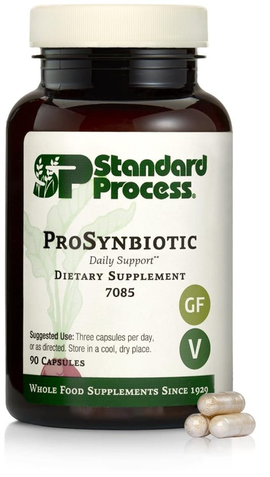 Standard Process ProSynbiotic bottle label with 90 vegetarian capsules