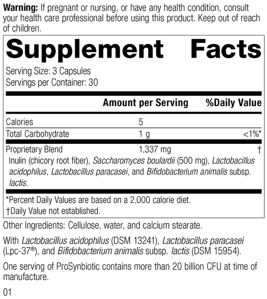 Close-up of ProSynbiotic vegetarian capsule