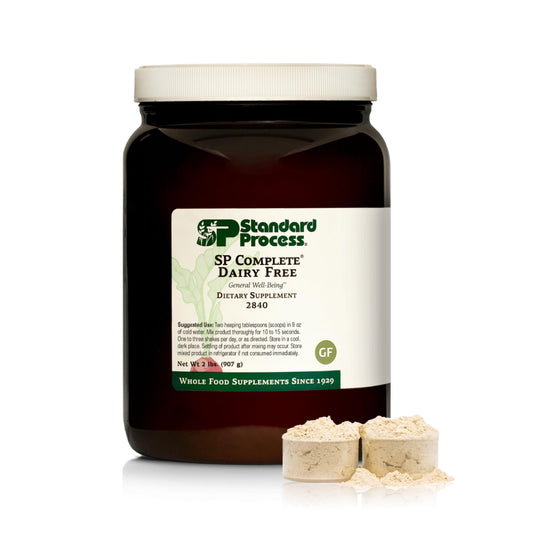 Front view of Standard Process SP Complete Dairy-Free Rice Protein Powder 2 lb