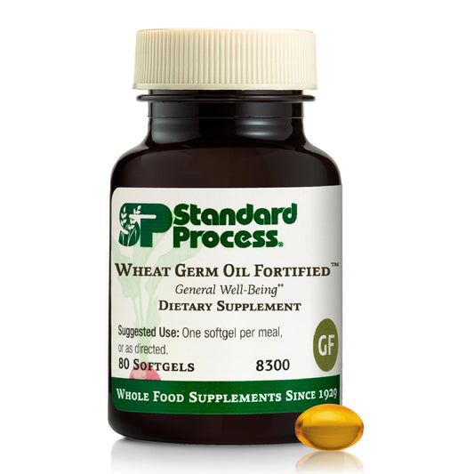 Front view of Standard Process Wheat Germ Oil Fortified bottle