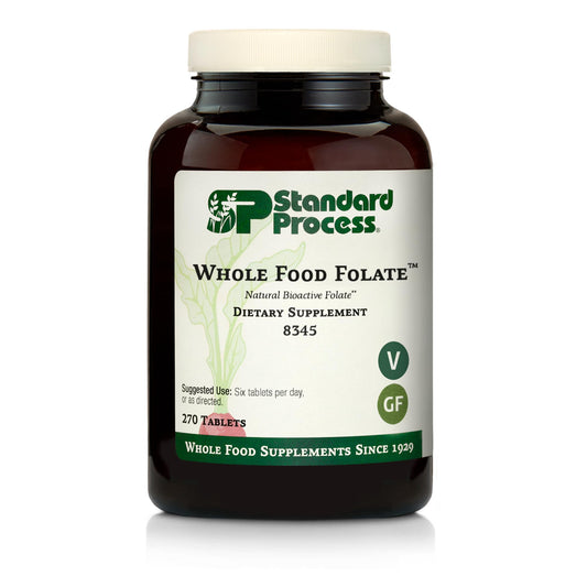 Standard Process Whole Food Folate bottle showing 270 tablets