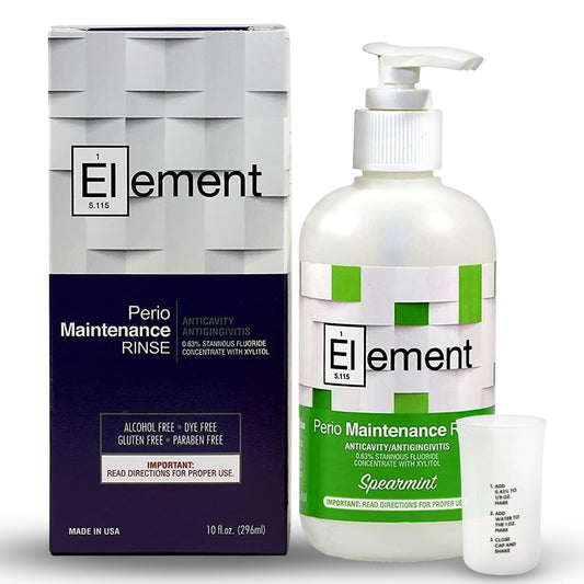 Front view of Stannous Fluoride Mouthwash bottle with antimicrobial perio rinse – 10 fl oz